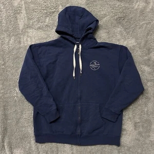 Strong Island Co UK Mens Fortune Favors The Brave Zip Up Hoodie  Navy  Size 2XL - Picture 1 of 7