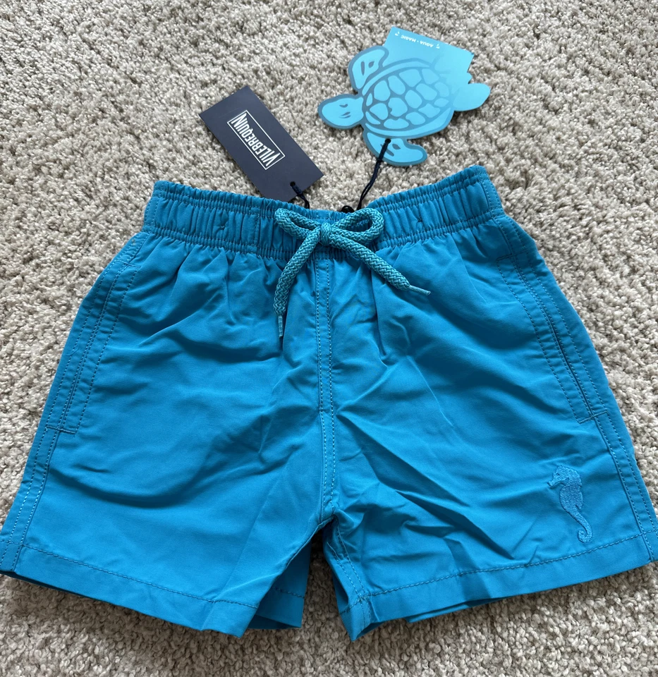 NWT AUTHENTIC VILEBREQUIN SWIM TRUNKS - WATER REACTIVE SEAHORSE - KIDS - 4 YEARS - Image 1 of 4