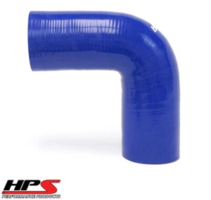 HPS 3/8" ID 4-ply Reinforced Silicone 90 Degree Elbow Coupler Hose Blue 9.5mm - Imagen 1 de 3