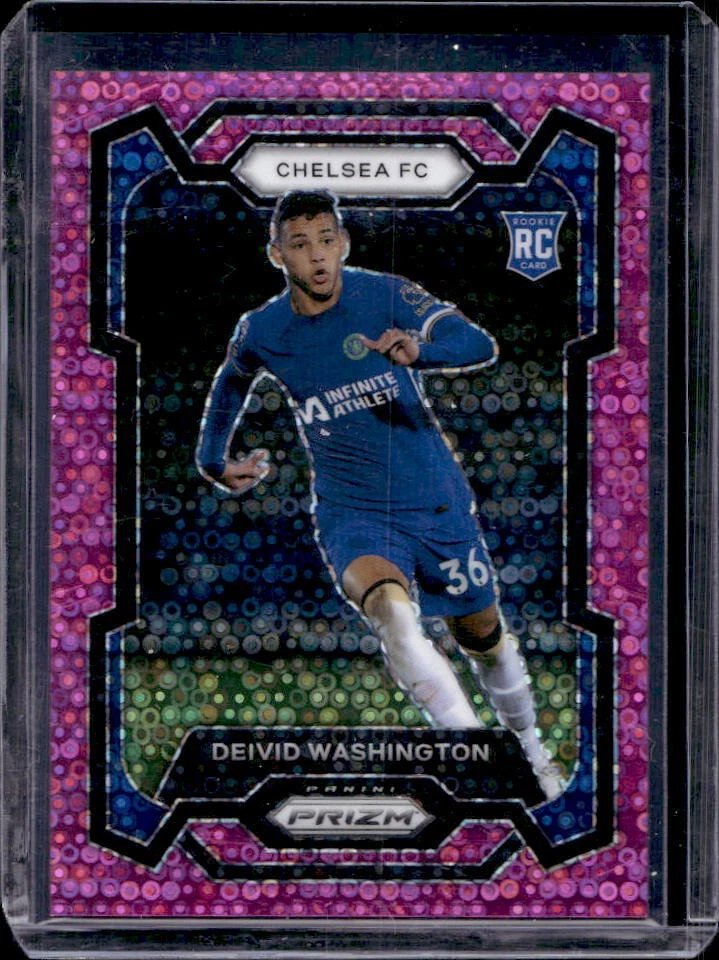 2023-24 Prizm Premier League Deivid Washington Pink Breakaway Prizm Rookie #/149