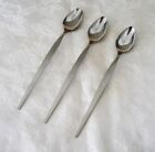 Oneida Satinique Older 3 Iced Ice Tea Spoons Community Stainless Usa Vguc