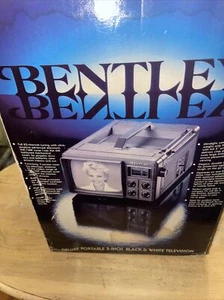 Vintage Bentley deluxe portable 5-inch black & white television model 100C - Picture 1 of 4