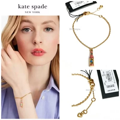 NUEVO CON ETIQUETAS Brazalete Kate Spade SPICE IT UP 12-K Chapado en Oro Latón Circonita Circonita Foto 1 de 4