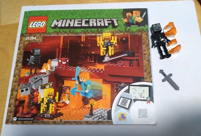 Lego Minecraft 21154 Lego Minecraft Instruction Book One minefigure with sword - Image 1 of 2