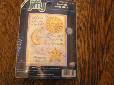 2002 Dimensions Counted Cross Stitch Kit #416739 WARM YOUR SOUL 5x7"~~NIP!! - Image 1 of 3