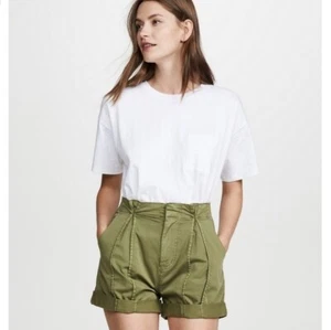 NWT JOIE Xandria Chino Rolled Cuff Cargo Cotton Shorts Fauna Green Size 6 - Picture 1 of 6