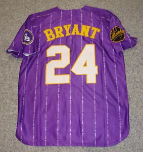 Kobe Bryant Mamba Purple Striped Baseball Jerseys Stitched Brand New - Picture 1 of 12