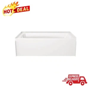 Classic 500 Alcove Deep Bathtub, Left Drain, Modern Design, Durable Acrylic - Picture 1 of 12
