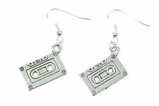 Cassette Earrings Dj Music Musician Music Cassette Tape Mixtape Band 80s Silver