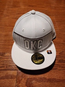 New Era Oklahoma City Thunder OKC City Edition 59Fifty Fitted Cap Hat Size 7 1/8 - Picture 1 of 7