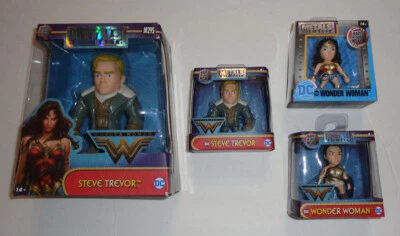 LOTE DE (4) bonecos temáticos Jada Toys Metals Die Cast MULHER MARAVILHA, 4" e 2,5" - Imagem 1 de 4