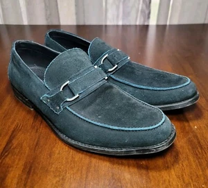 Marc Anthony Antonio Black Leather Slip On Loafer Men's Dress Shoes Sz 11M - Picture 1 of 11