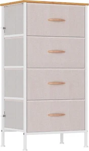 Chest of Drawers, 4 Dresser of Drawer with Metal Frame and MDF Wooden - Picture 1 of 7