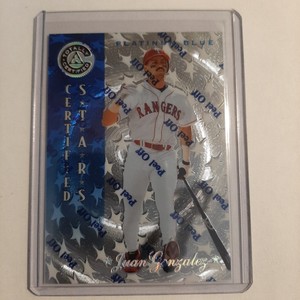 1997 Pinnacle Totally Certified JUAN GONZALEZ CERTIFIED STARS BLUE #1540/1999