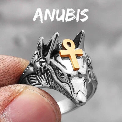 Damen/Herren Ring/Ägyptischer Anubis Ring/Ägypten Ring/   Größe 64 - Bild 1 von 2