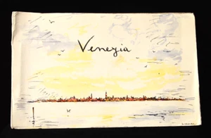 ANTONIO LUCARDA Watercolor ART "VENEZIA" 14 Prints in cord bound Book. Very Good - Picture 1 of 15