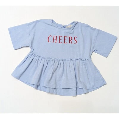 Zara Girls Short Sleeve Peplum Shirt Size 5 Years - Image 1 of 4