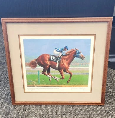 Foto enmarcada Secretariat ganando el Derby de Kentucky 1973 por Jenness Cortez 57/250 Foto 1 de 2
