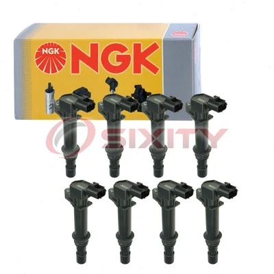 8 pc NGK Ignition Coil for 2002-2007 Dodge Ram 1500 4.7L V8 Spark Plug Wire cd - Image 1 of 4