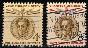 USA 1958 Campioni della Libertà (Simon Bolivar) 2v us - Picture 1 of 1