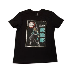 Demon Slayer Men’s Black Tanjiro T-Shirt Size L - Picture 1 of 4