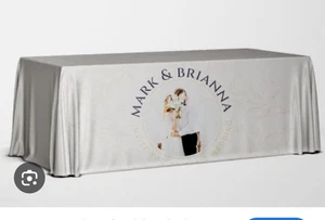 Custom tablecloth, Printed table cover for trade show 4,8,12 FT - Picture 1 of 4