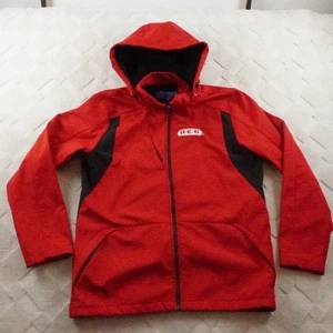 HEB Uniform Employee Soft Shell Hooded Jacket Unisex XL Red Full Zip - Picture 1 of 12