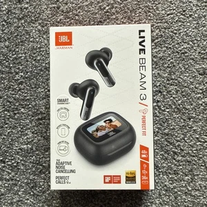 JBL Live Beam 3 Wireless Noise-Cancelling Earbuds with Charging Case UK Version - Picture 1 of 5