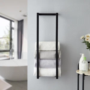 Space Saving Vertical Towel Rack Bathroom Organizer Storage Rack - Picture 1 of 15
