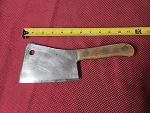vintage heavy Briddell Meat Cleaver - MADE IN THE USA SOLID STEEL -UNCLEANED - Picture 1 of 4