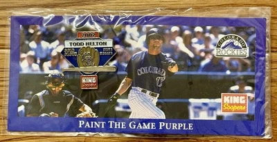 2002 Todd Helton Colorado Rockies Pin Gold Glove Silver Slugger King Soopers MLB - Image 1 of 3
