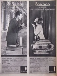 PUBLICITÉ BRIQUET DES AMOUREUX DE LA PERFECTION - RONSON - Picture 1 of 1
