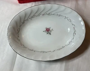 Fine China of Japan Royal Swirl Oval Vegetable Serving Bowl 10" - Picture 1 of 24