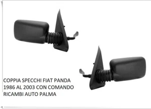 COPPIA SPECCHIO SPECCHI DESTRO SINISTRO FIAT PANDA DAL 1986 AL 2003 CON COMANDO - Foto 1 di 1