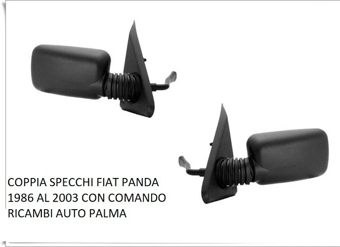 COPPIA SPECCHIO SPECCHI DESTRO SINISTRO FIAT PANDA DAL 1986 AL 2003 CON COMANDO - Immagine 1 di 1