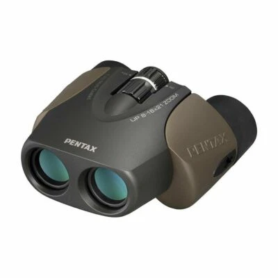 PENTAX Porro Prism Binoculars UP 8-16x21 Brown New - Image 1 of 4