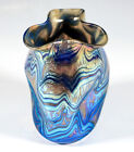 Loetz Art Nouveau Austria Vase Phenomenon Genre 1/104 Blue Height: 5 3/16in Um