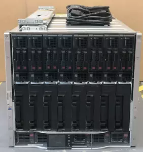 HP C7000 G3 8x HP BL460c v4 Gen9 352-Cores 4TB RAM 10GbE Blade Server Solution - Picture 1 of 3