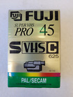 Fuji Video Cassette New Super VHS Pro 45 SVHSC Cameras Pal/secam SE-C45