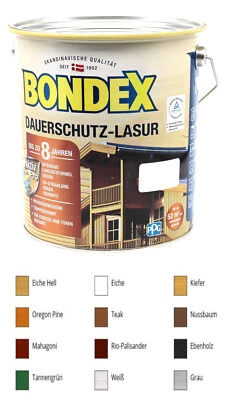 Bondex Dauerschutzlasur Dickschichtlasur Farbwahl 4L BEULE Holzlasur - Bild 1 von 4