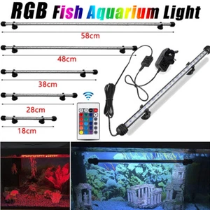 Submersible Aquarium Fish Tank LED Lights RGB Tube Bar Lamp Strip Light UK Plug - Picture 1 of 15