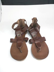 Blowfish Gladiator Brown Sandals Vacation Hippie Boho Size 6 Zipper Summer Boho - Picture 1 of 8
