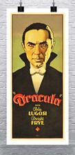 Dracula Vintage Horror Movie Poster Rolled Cotton Canvas Giclee Print 17x34 in.