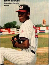 1990 Best Ricky Rhodes #249 Greensboro Hornets Baseball Card