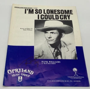 HANK WILLIAMS "I'M SO LONESOME I COULD CRY" SHEET MUSIC-PIANO/VOCAL/CHORDS-NEW!! - Picture 1 of 5