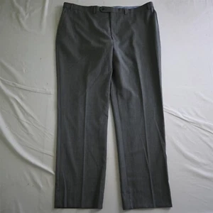 Hart Schaffner Marx 42x32 Gray 100% Wool Stay Tucked Straight Mens Dress Pants - Picture 1 of 9