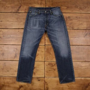 Vintage Levis 501 Jeans 34 x 32 Dark Wash Straight Blue Red Tab Denim - Picture 1 of 10