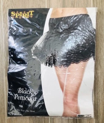 Spirit Halloween Black Lace Tulle Petticoat One Size - Image 1 of 4