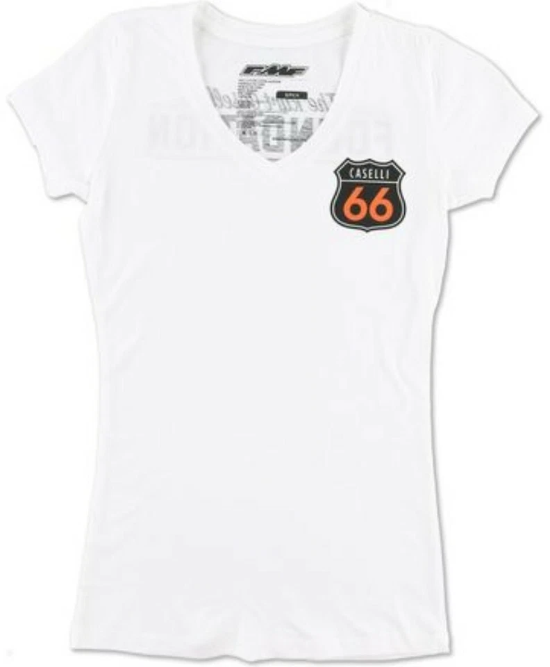 FMF Apparel Foundation 66 Caselli Women's Tee T-Shirt WHITE Ladies Girls Small S - Image 1 of 1