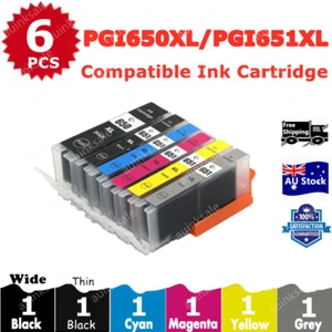 6X Compatible Ink PGI 650XL CLI 651XL For Canon PIXMA MG6360 MG5460 MG7560 MX926 - Picture 1 of 7